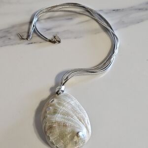 Silver Shell Pendant Necklace